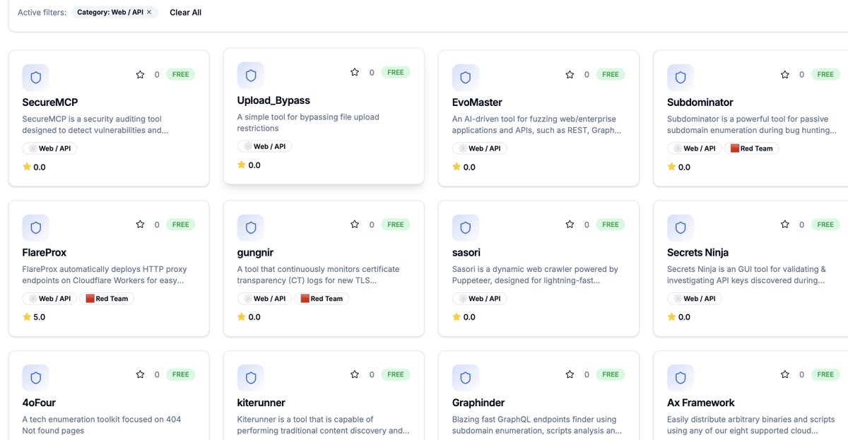 hetmehtaa's tweet photo. List of open-source Web/API Hacking tools:

https://t.co/LAlWuv0bQZ https://t.co/aEqmkOAi8p