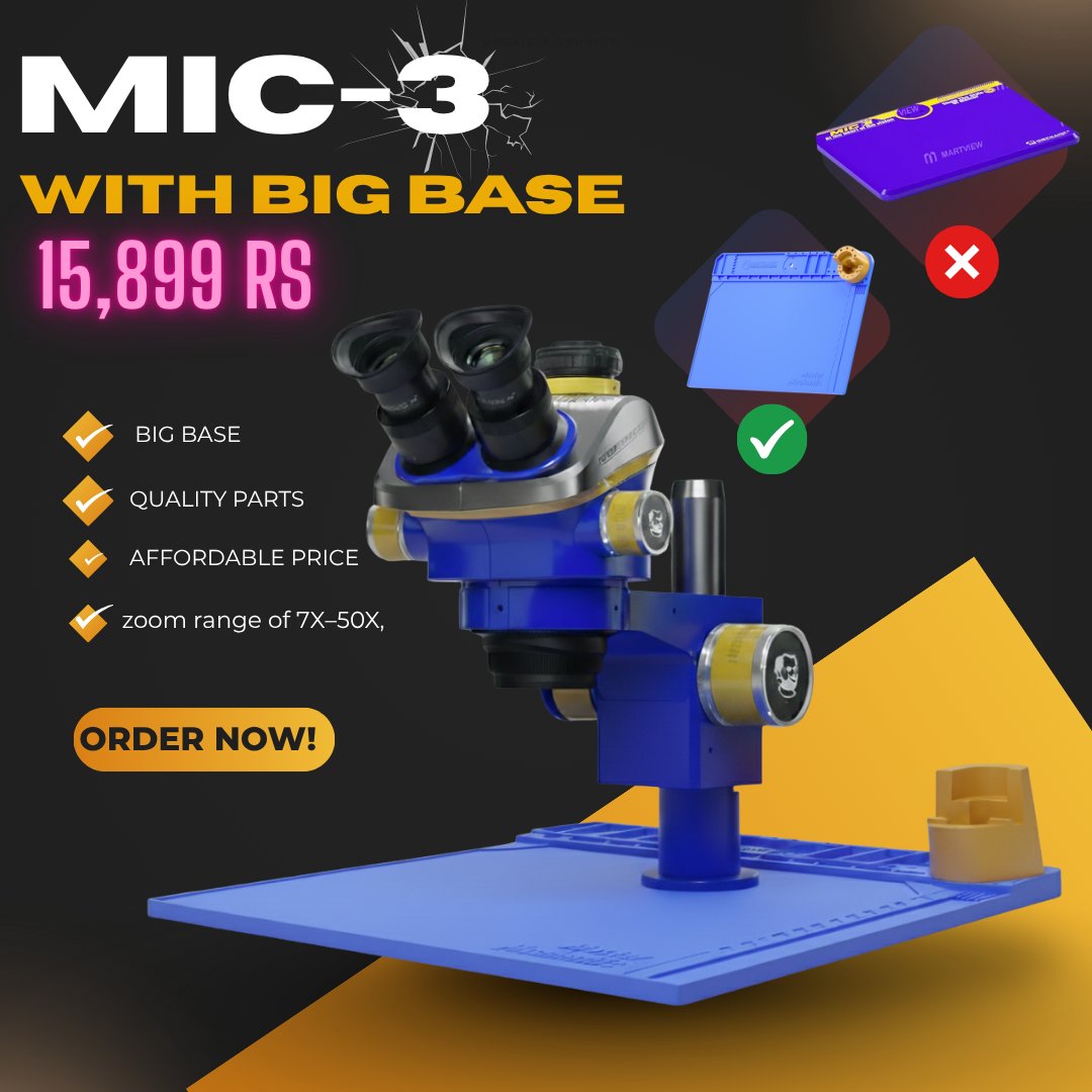 BabaCable's tweet image. Mechanic Mic3
Shop:- babaocamachine.com/product/mechan…
#trinocularmicroscope #microscope #mic3 #micb11 #babatools #mechanic #stereomicroscope