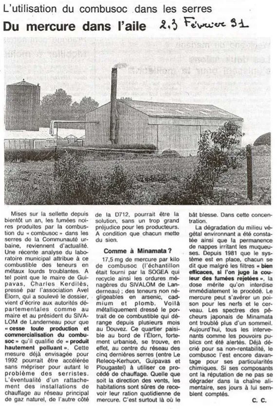 Des déchets pour chauffer les serres à Plougastel ?
Se souvenir de l'affaire du Combusoc.
landerneau-ecologie.org/?p=466