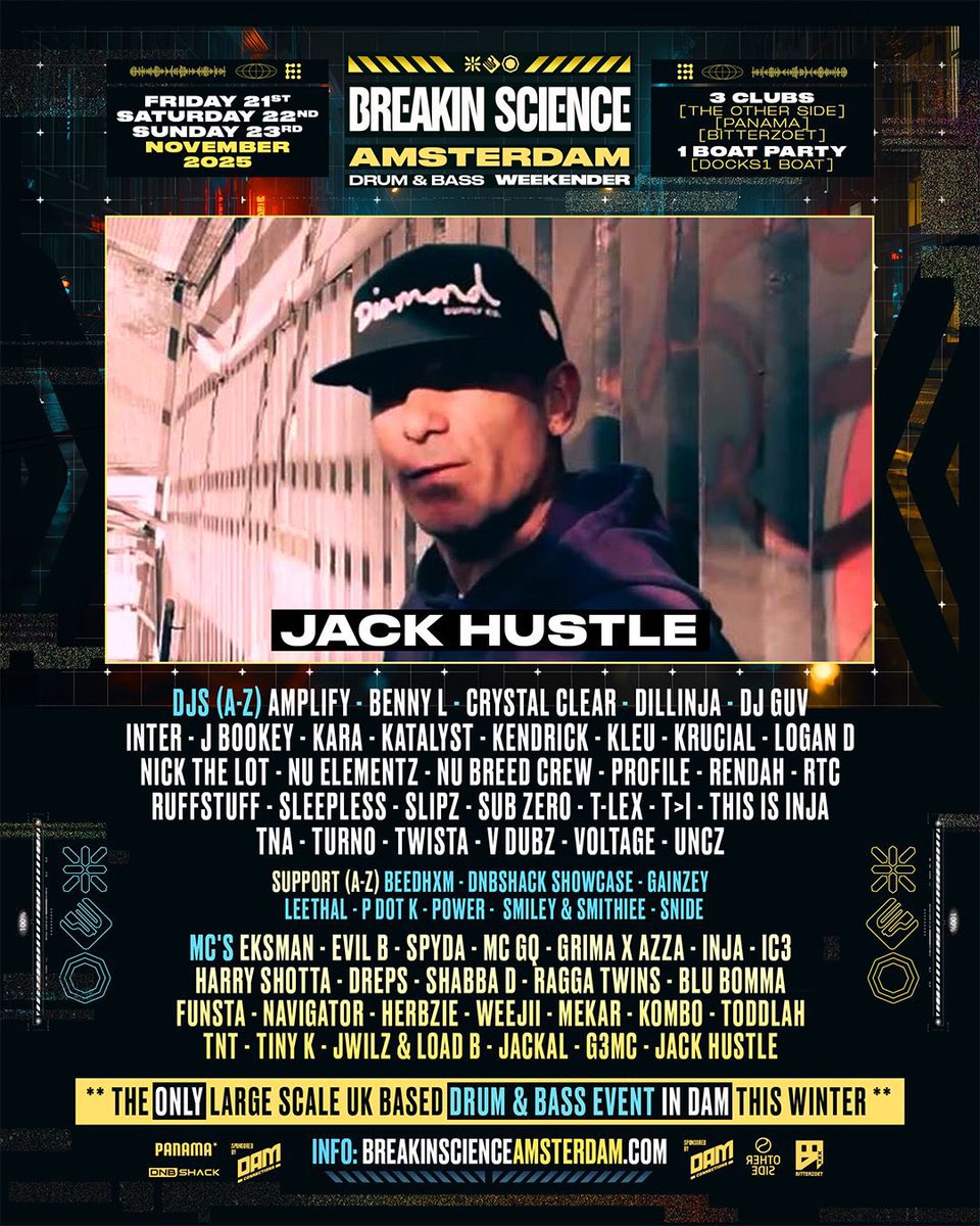 Can’t wait <a href="/breakinscience/">Breakin Science</a> Amsterdam weekender November 21st !! 🔊🔊🔥🔥 #dnb #drumandbass