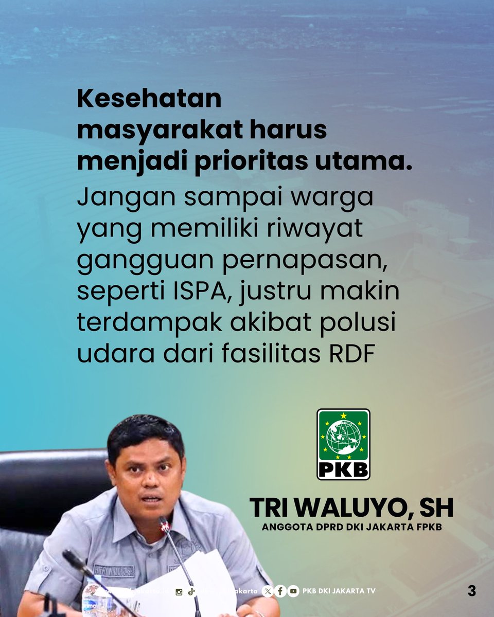 DPWPKBJAKARTA's tweet image. Penolakan warga akibat bau dan asap saat uji coba membuat Pemprov DKI Jakarta menunda peresmian fasilitas pengolah sampah modern itu. 

Anggota Komisi C DPRD DKI Jakarta dari Fraksi PKB @Triwaluyo_Real angkat bicara dan meminta pemerintah tidak tergesa-gesa

#rdf #pkbdkijakarta