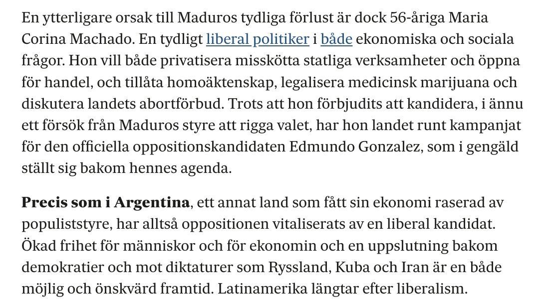 Viktigt, viktigt fredspris! Grattis Maria Corina Machado!
svd.se/a/Avrr7x/vanst…