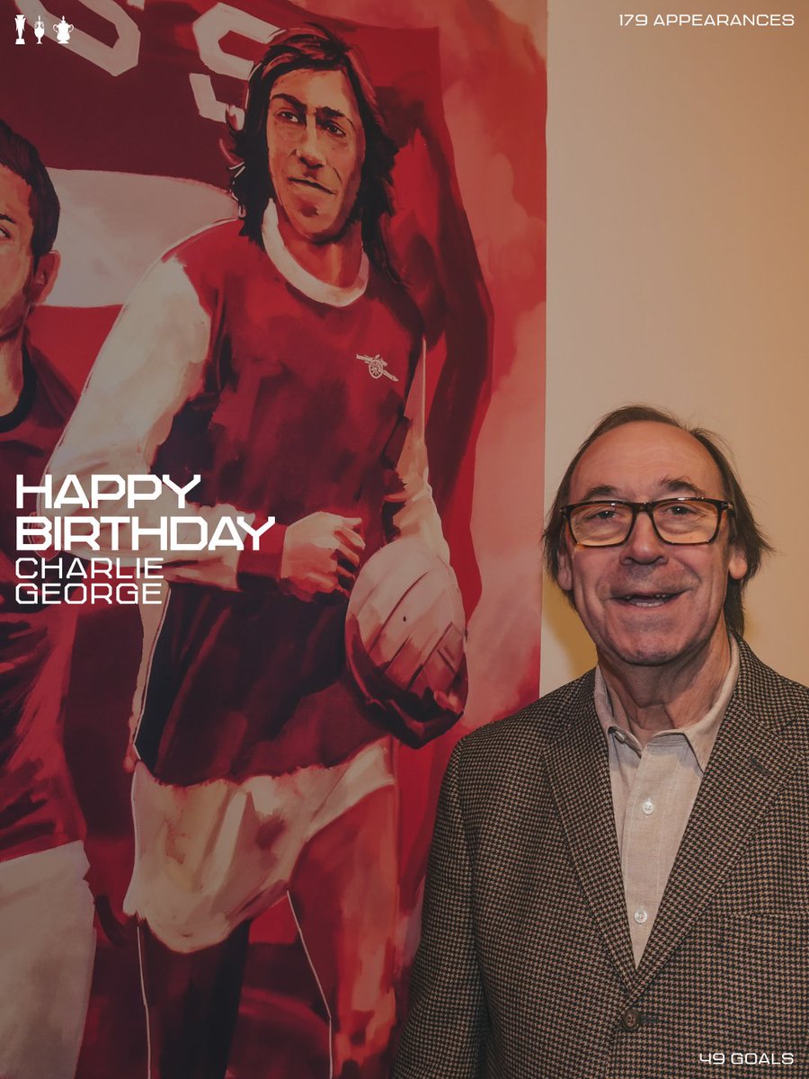 Arsenal's tweet image. Arsenal through and through ❤️
Happy 75th birthday, Charlie George 🎈