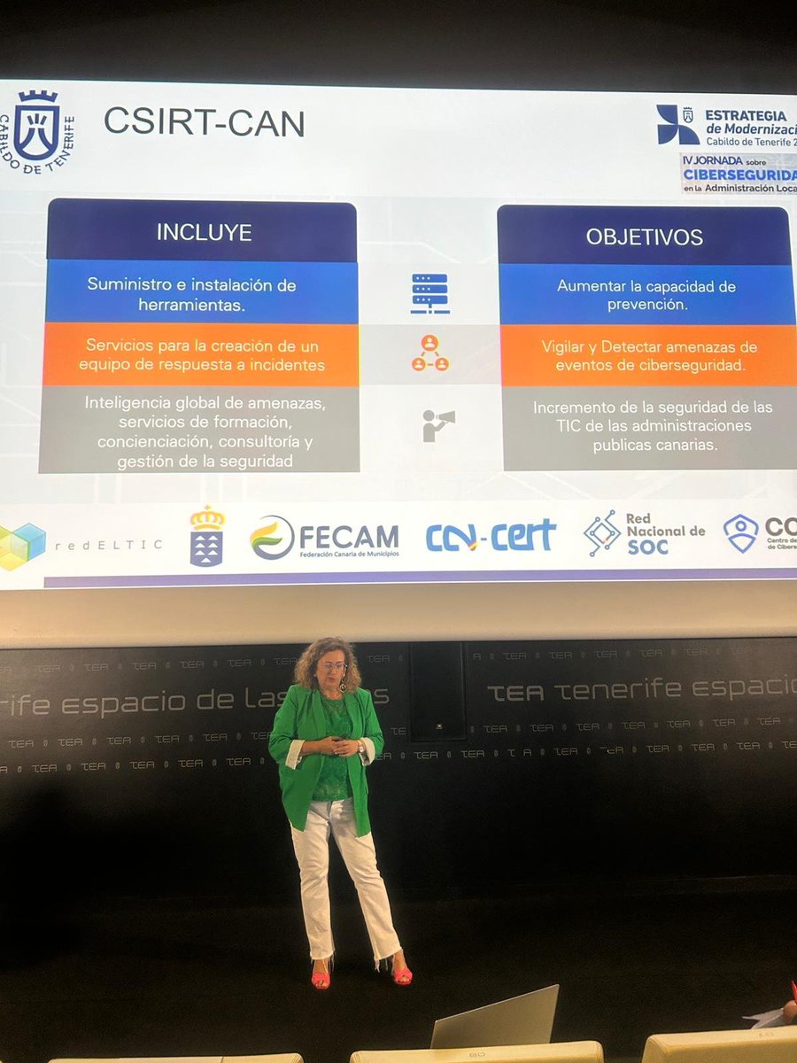 El Cabildo de Tenerife, celebró un encuentro para las administraciones locales y estatales. La directora general de Transformación  Digital, Guadalupe González Taño, reafirma una infraestructura digital pública segura, coordinada y sostenible.
#Ciberseguridad #GobiernodeCanarias