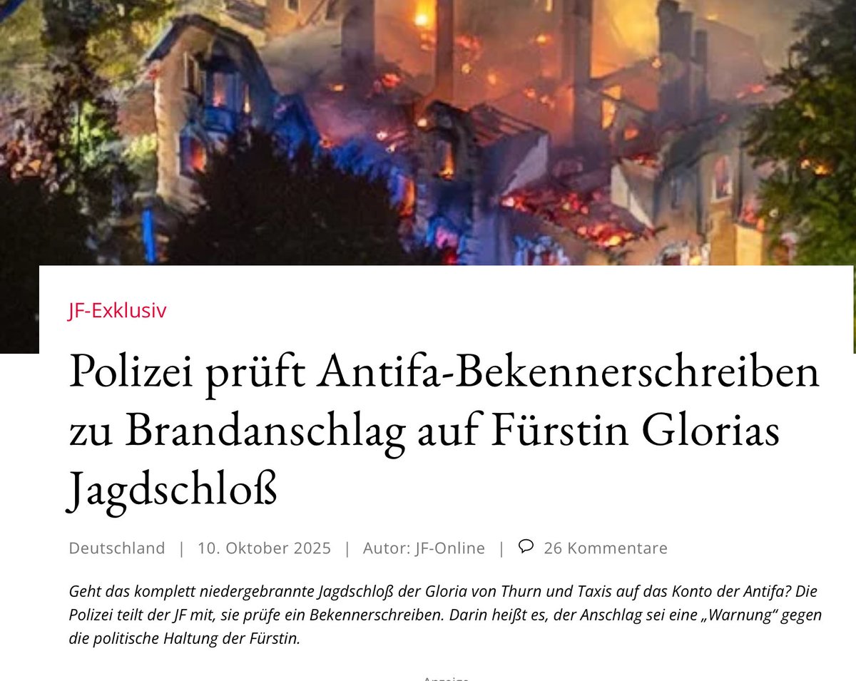 Die Antifa wird von der Bundesregierung mit unseren Steuergeldern gefördert und im Bundestag sitzen Unterstützer dieser linksextremen Gewalttäter.
Der Staat macht sich damit zum Komplizen von Gewalttätern