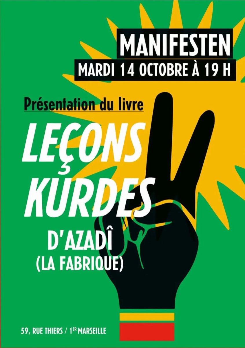 Rdv le mardi 14 octobre à Marseille à la librairie Manifesten ✌️