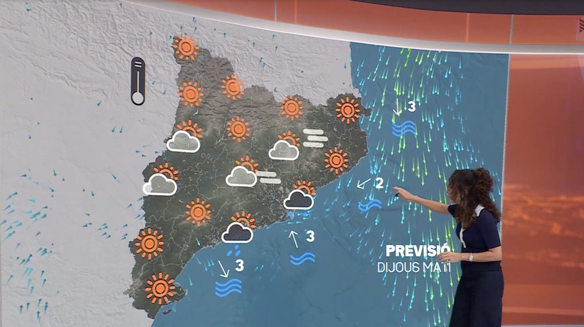 mlarroyatv's tweet image. TV3 és capaç de fer unes nits electorals espectaculars i després no sap fer un mapa del temps amb unes icones que estiguin a l'alçada...