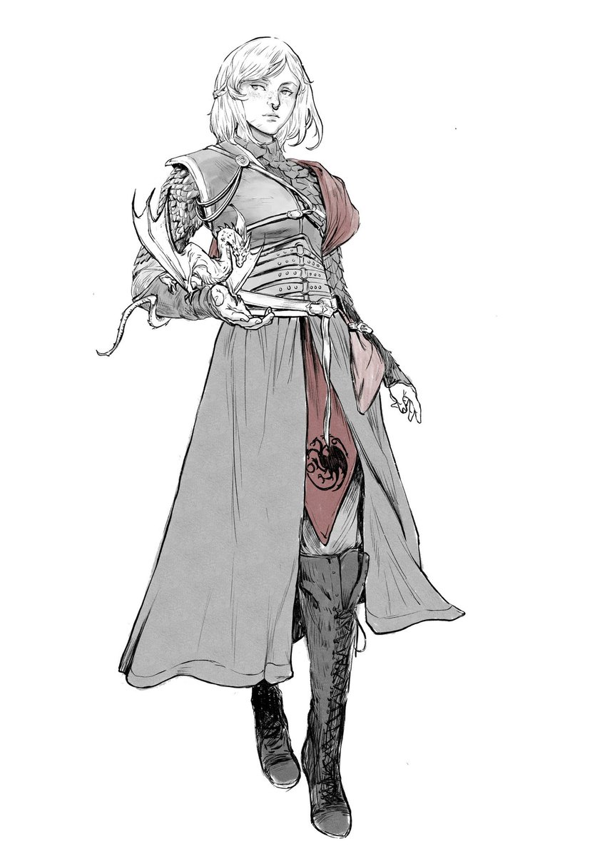 NUNCA es mal momento para recordar las ilustraciones de @Muzhur sobre mis OC's Targaryen para una partida de rol (ojala en un futuro llevarlos a un LARP). 

Visegar "Mediallama" Targaryen y Daerys Targaryen.