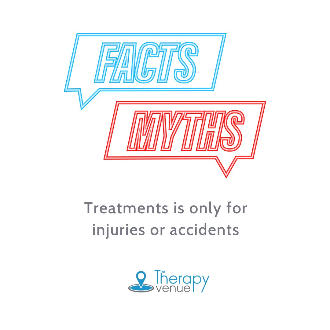 ❌ Myth!

Treatments can also be helpful for day-to-day problems and ailments as well as being preventative.

It can help with:
- Pain/discomfort due to repetitive movements
- pain management
- symptoms of chronic conditions
- headaches
- lower back pain
and much more