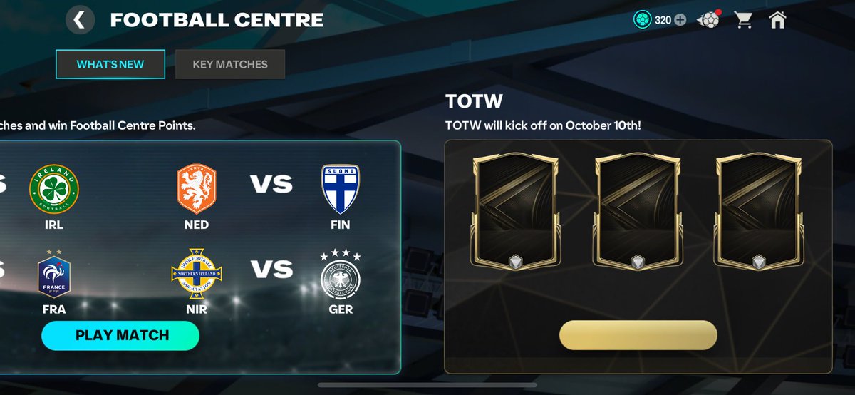 #totw will kickoff in 10th October 😏
#fcmobile

<a href="/purefootball_x/">Pure Football</a>