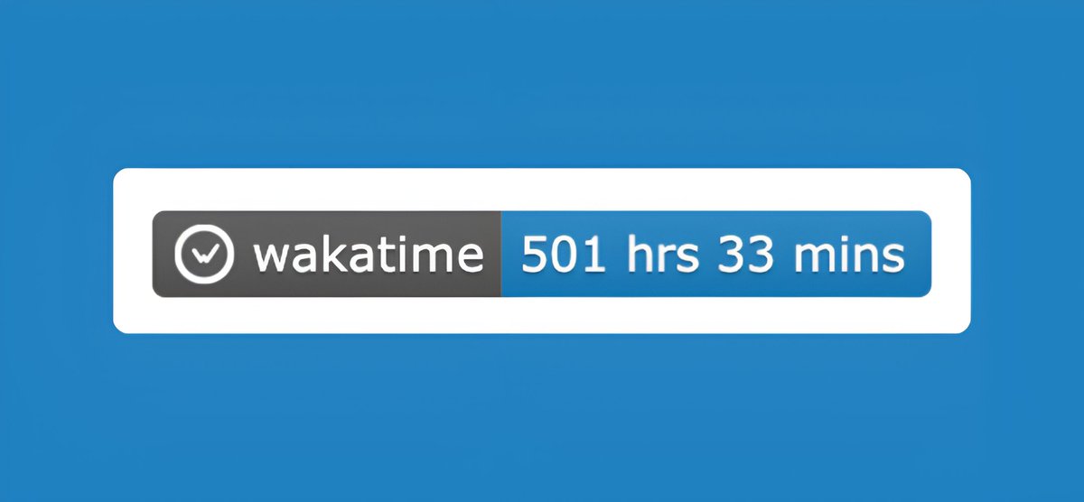 waleedcodes's tweet photo. 🔥 500+ hours of pure coding — it’s crazy how fast time flies when you love what you do!

Every bug fixed, every feature built, and every late-night session has taught me something new. 💻

Still just getting started. 🚀

#codinglife #wakatime #waleedcodes https://t.co/yVBp8Cm7e6