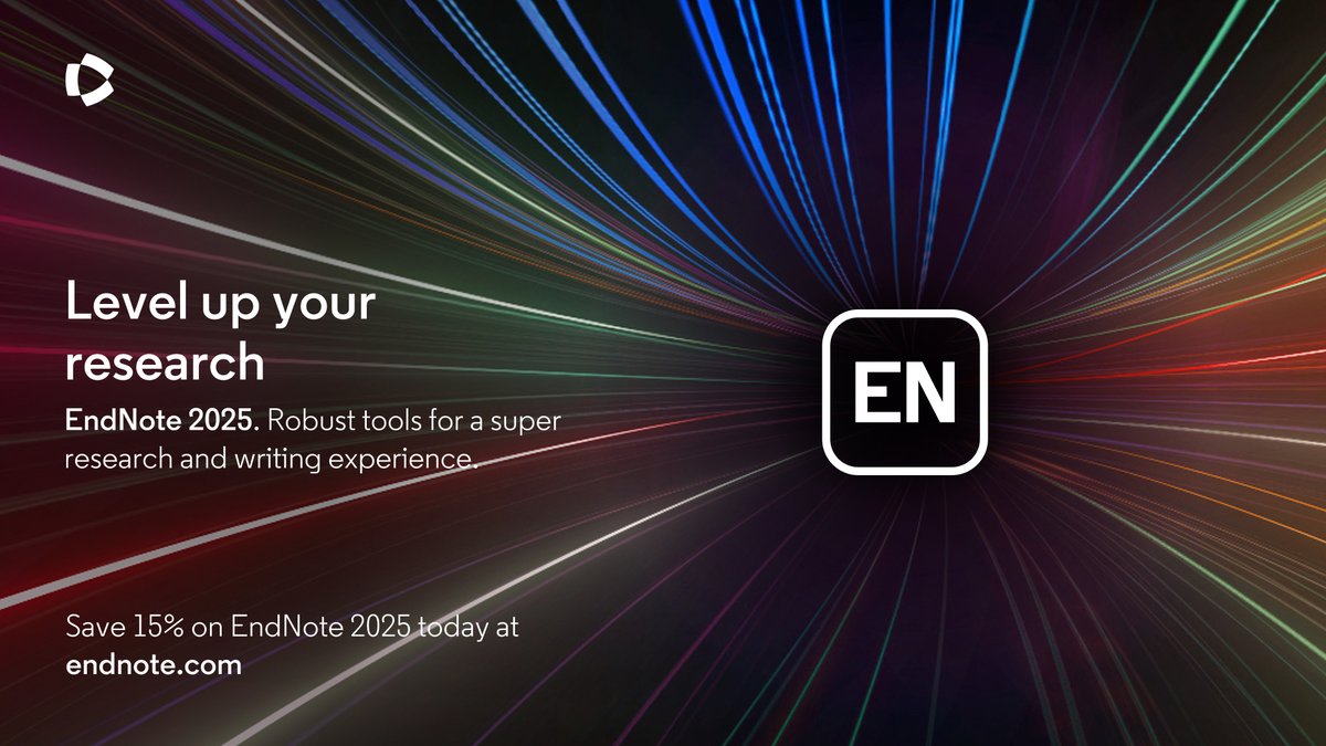 EndNoteNews's tweet image. Meet your smartest research sidekick: EndNote Research Assistant, powered by AI. 

No plugins. No downloads. Just seamless productivity built into your workflow. 

Save 15% on EndNote until October 17: ow.ly/AKGq50X9bQ9 

#ResearchTools #AItools #EndNote #AIforAcademia