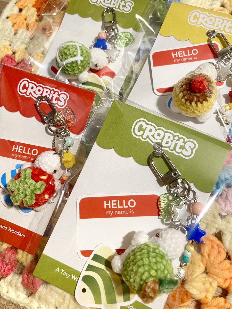 crochebits's tweet image. Added strawberry n green apple turtle munchies for my friend hihi &amp;lt;3