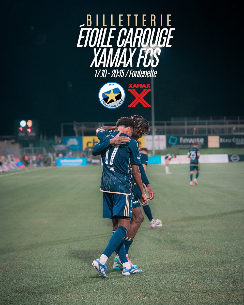 🎟️ 𝐋𝐚 𝐛𝐢𝐥𝐥𝐞𝐭𝐭𝐞𝐫𝐢𝐞 𝐞𝐬𝐭 𝐨𝐮𝐯𝐞𝐫𝐭𝐞 !

Prochain rendez-vous à la Fontenette !
Étoile-Carouge FC reçoit le Neuchâtel Xamax FCS

📅 Vendredi 17 octobre
🕗 20h15
📍 Stade de la Fontenette