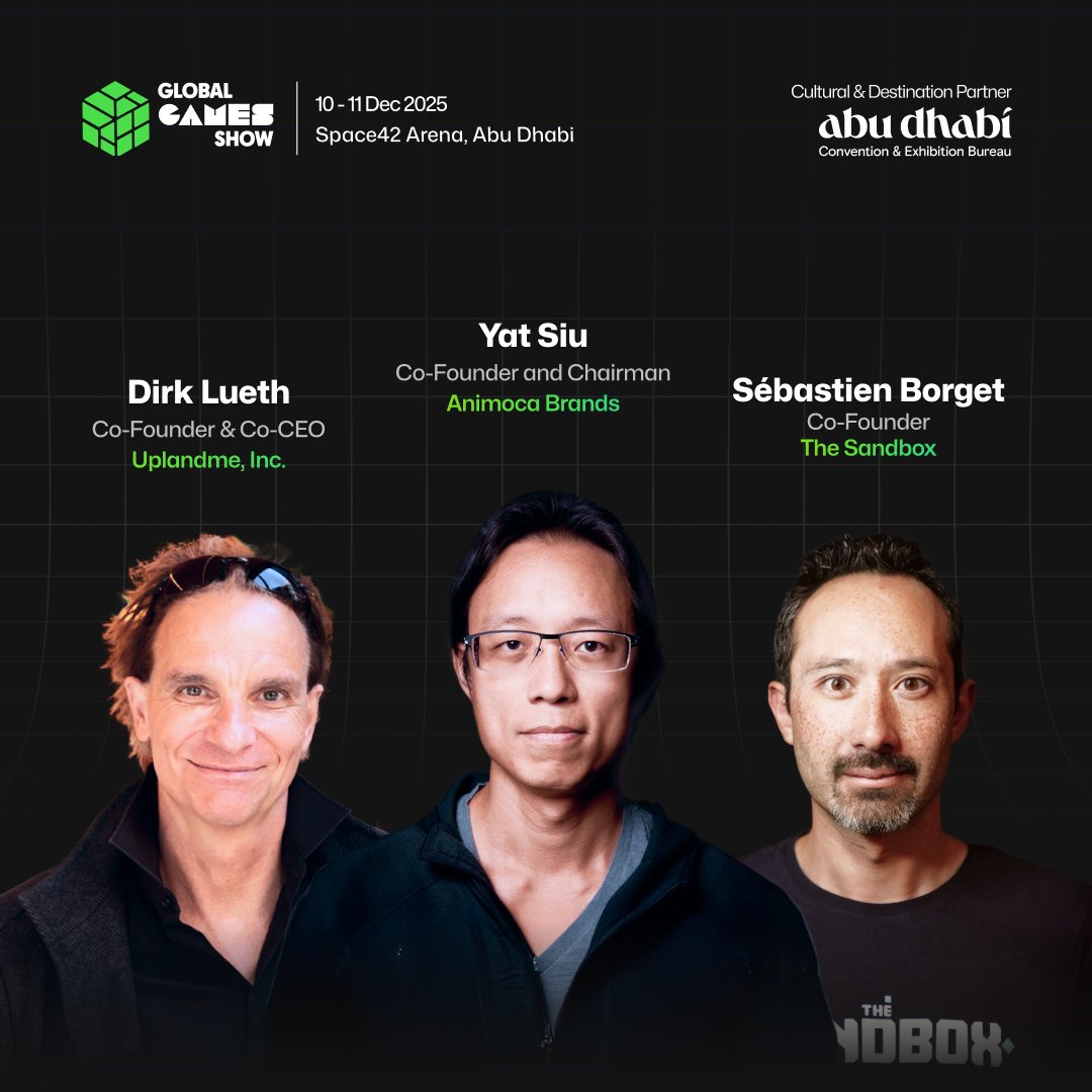 CoinTopper's tweet image. 🎮 Game on with the titans of gaming!
Join developers, studios &amp;amp; creators at the Global Games Show Abu Dhabi 2025.
📅 Dec 10–11 | 📍 Space42 Arena
️ Early bird passes → globalgamesshow.com/abu-dhabi

#Gaming #Esports #GameFi #AbuDhabi