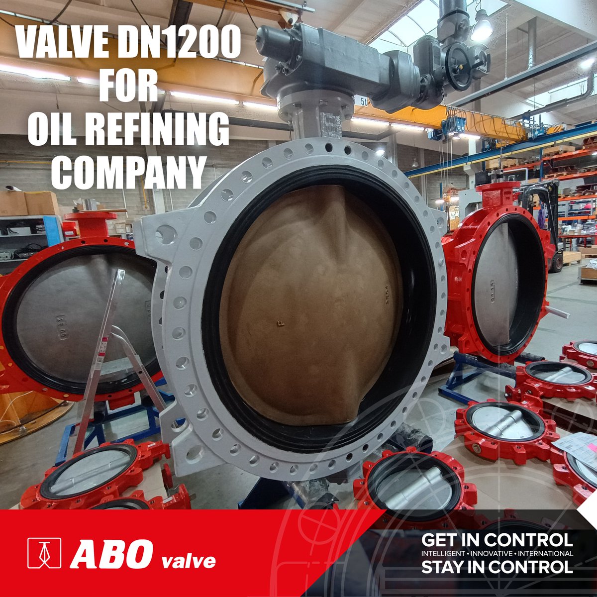 Another DN1200 butterfly valve, Series 900, with an aluminium bronze disc is ready for installation, designed for operation in seawater environments. 
This resilient seated butterfly valve will be installed for an oil refining company in Kuwait.
#ABOvalve #industrialvalves