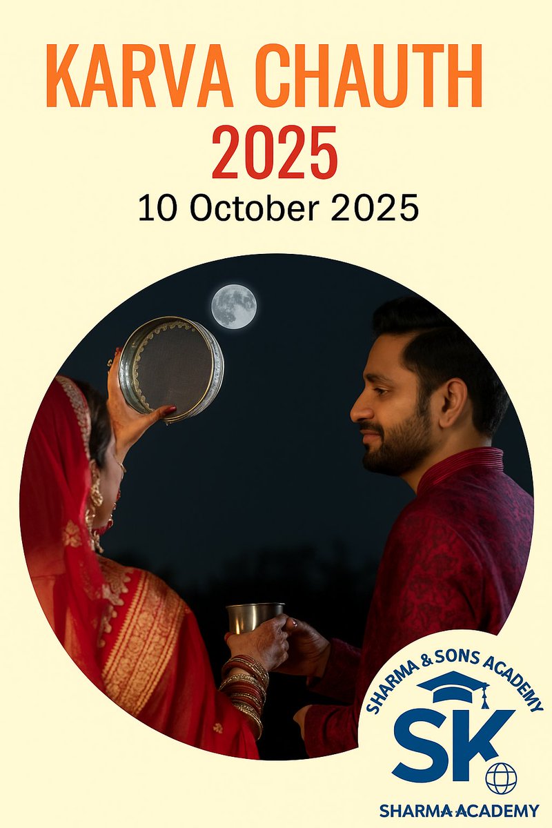 sas_academy_sk_'s tweet image. 🌕💫 करवा चौथ की हार्दिक शुभकामनाएं 💫🌕
इस पावन व्रत पर आपके जीवन में खुशियाँ, प्रेम और समृद्धि का चाँद सदा चमकता रहे।
आपका रिश्ता हमेशा विश्वास और प्यार से रोशन रहे। ❤️🌙
@sas_academy_sk_ 

#KarwaChauth2025 #karvachauthspecial #karvachauthmehndi #karwachauthlook #Karwa