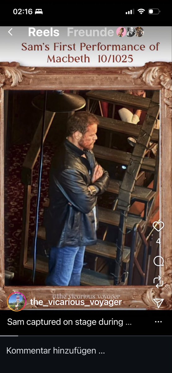 Pam1904_'s tweet image. The photos from the premiere of Macbeth with @SamHeughan, shared by @the_vicarious_voyager on Instagram, look really modern! I&apos;m already looking forward to seeing the performance live on 22 October.❤️🥰