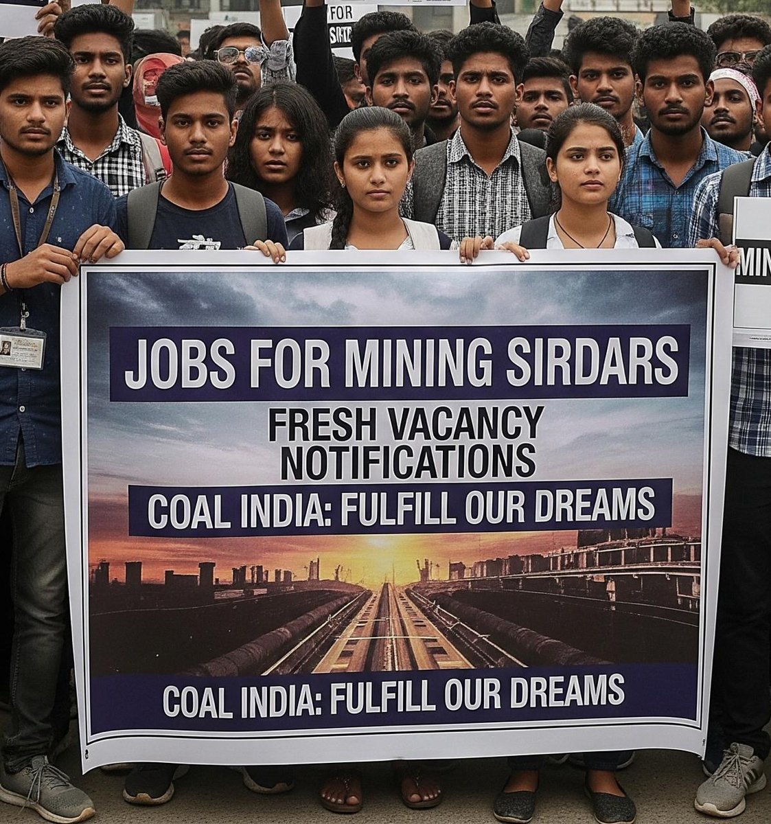 nagaraj_prabha's tweet photo. #hungerstrike
#MiningJobs4Freshers
#OvermanSirdarVacancy
hunger strike at 14 October Rajarhat,Kolkata demanding rights for Coal India Limited Mining Sirdar &amp; Overman. @CoalIndiaHQ @PMOIndia @DGMS1902 @LabourMinistry @kishanreddybjp @RealPMPrasad1  #CoalIndia #SirdarOvermanRights https://t.co/QySoyidL0n