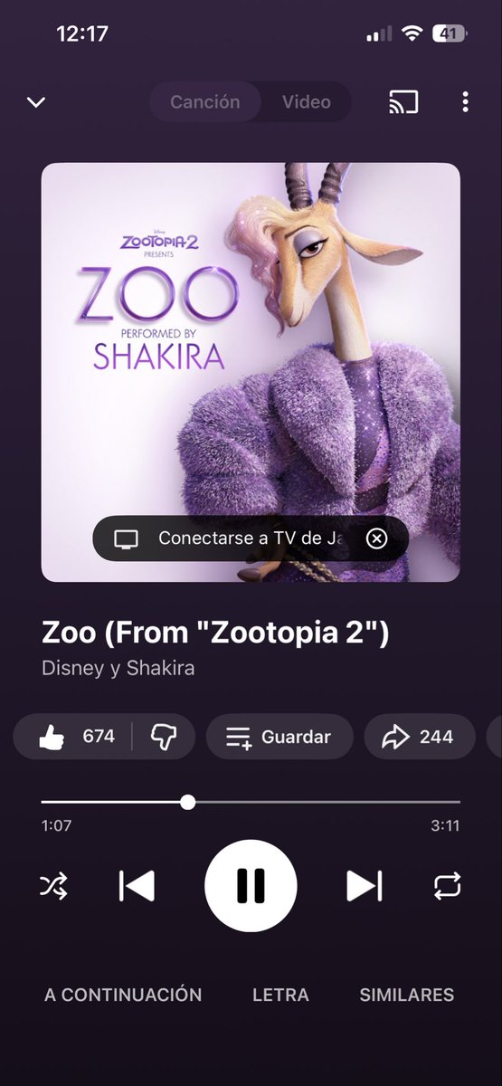 jjschas's tweet photo. A partir de este momento en esta casa solo se escucha Zoo on repeat.
Shakira tu Patrona.
#StreamZoo #ZooByShakira #ShakiraZoo #Zootopia2 #Zoo #Shakira https://t.co/A7QTBxA5Jt