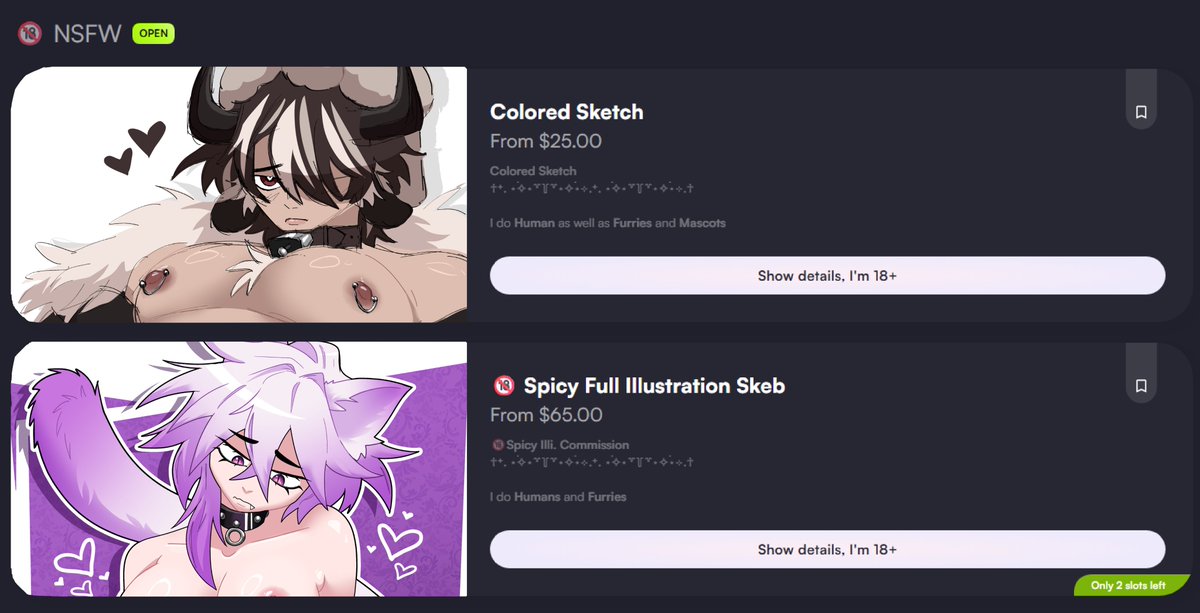 opened colored sketches up :3c also still slots left for full nsfw