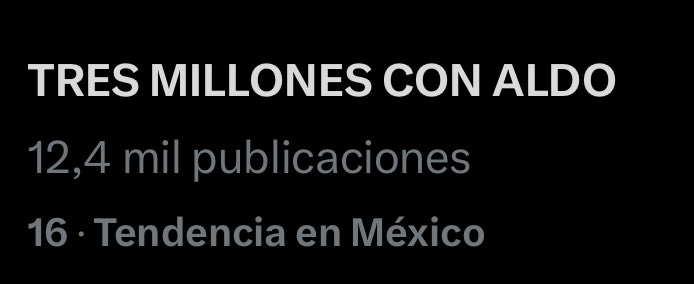 DondeEstaAldo's tweet photo. Aldo cierra el día de hoy con 3 tendencias en el Top Chart de México. 🇲🇽

#AldoViral https://t.co/PyIQ84eKGG