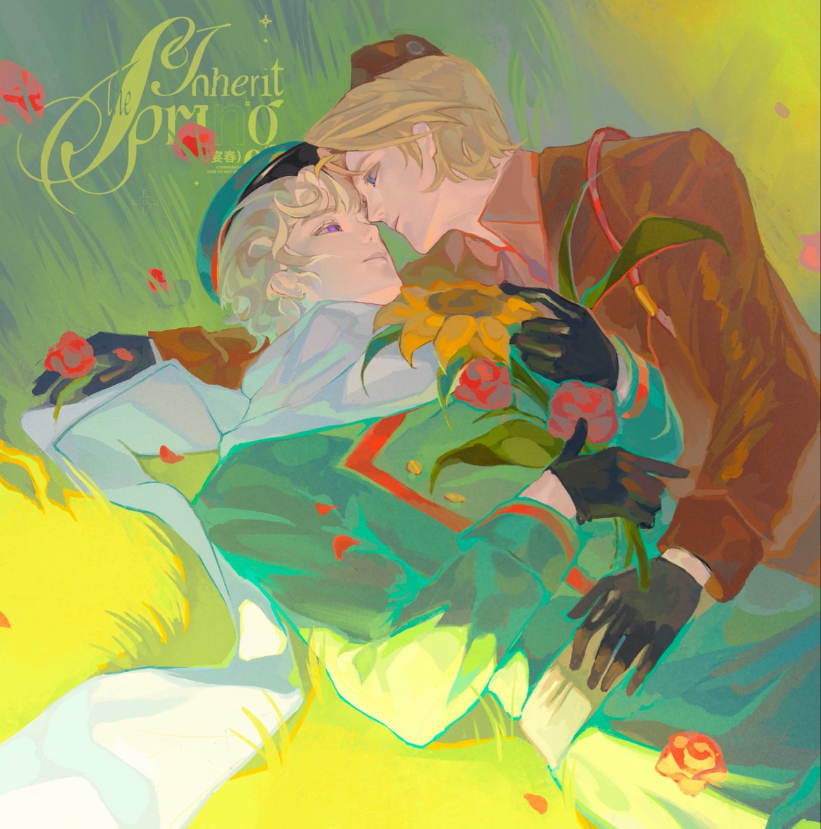 #Commission but I love the colors so here it is! Pls don’t use🙇🏻‍♀️✨#amerus #hetalia #rusame
