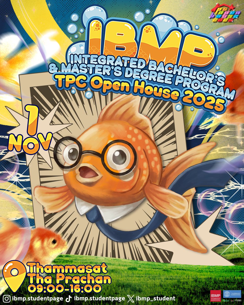🎮มาแล้วกับงาน “ 𝑰𝑩𝑴𝑷 𝑻𝑷𝑪 𝑶𝒑𝒆𝒏 𝑯𝒐𝒖𝒔𝒆 🐠“ ที่จะพาทุกคนไปทำความรู้จักกับคณะ IBMP ผ่านกิจกรรมสนุก ๆ มากมายที่ไม่ควรพลาด ถ้าอยากรู้ว่าจะมีอะไรบ้าง อย่าลืมมาเจอกัน !🫶🏻

🗓️ 1 พฤศจิกายน 🪸🫧
📍ธรรมศาสตร์ ท่าพระจันทร์

#IBMP #IBMPTU #บัญชีมธ #มธ #ทีมมธ #TU #Dek69 #Dek70