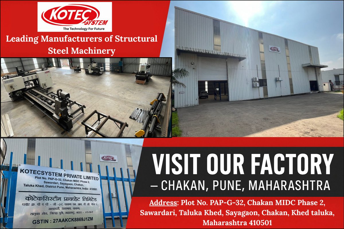 kotecsystem's tweet image. Welcome to Kotecsystem Pvt. Ltd. Your trusted CNC machinery partner in Pune, Maharashtra.

We manufacture CNC machines for structural steel fabrication built for precision, reliability &amp;amp; performance.

Visit: maps.app.goo.gl/KR6nRkFP2YGdjS…
sales@kotecsystem.in +91 8956843242