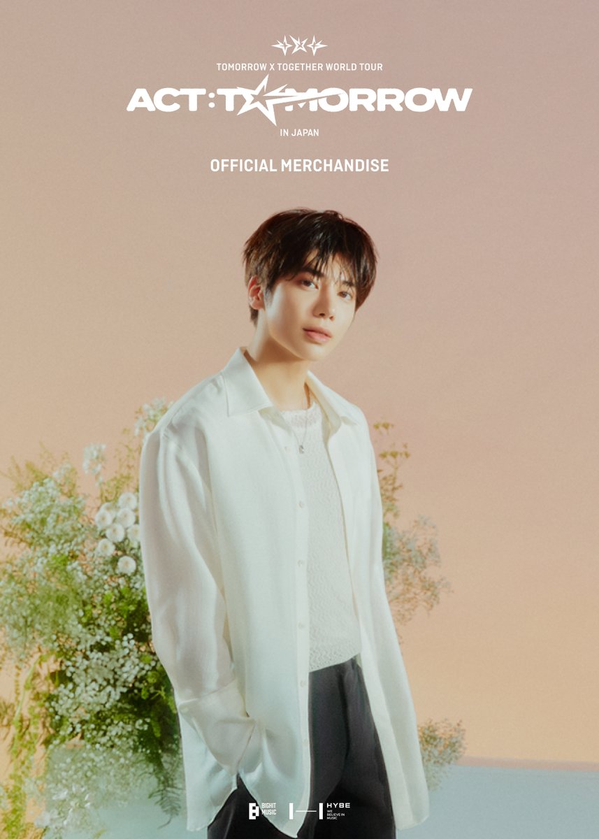 #TOMORROW_X_TOGETHER WORLD TOUR &lt;ACT：TOMORROW&gt; IN JAPAN OFFICIAL MERCHANDISE

coming soon…

#TXT 
#ACT_TOMORROW 
#TXT_TOUR_ACTTOMORROW
#TAEHYUN