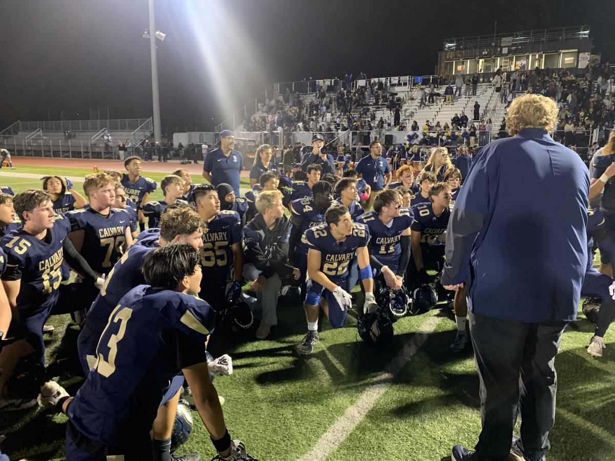 OC Sports Zone (@ocsportszone) on Twitter photo Calvary Chapel celebrates thrilling 17-16 Sigma League victory over Estancia. Jett Rauch kicked a 35-yard field goal for the win with 18 seconds left. The Eagles are 7-0 overall, 2-0 in league. Very exciting contest. Coverage later!
<a href="/OCSportsZone/">OC Sports Zone</a> <a href="/FernandoMDonado/">Fernando M. Donado</a> <a href="/CoachJackMac/">Coach Jack</a> Calvary Chapel celebrates thrilling 17-16 Sigma League victory over Estancia. Jett Rauch kicked a 35-yard field goal for the win with 18 seconds left. The Eagles are 7-0 overall, 2-0 in league. Very exciting contest. Coverage later!
<a href="/OCSportsZone/">OC Sports Zone</a> <a href="/FernandoMDonado/">Fernando M. Donado</a> <a href="/CoachJackMac/">Coach Jack</a>