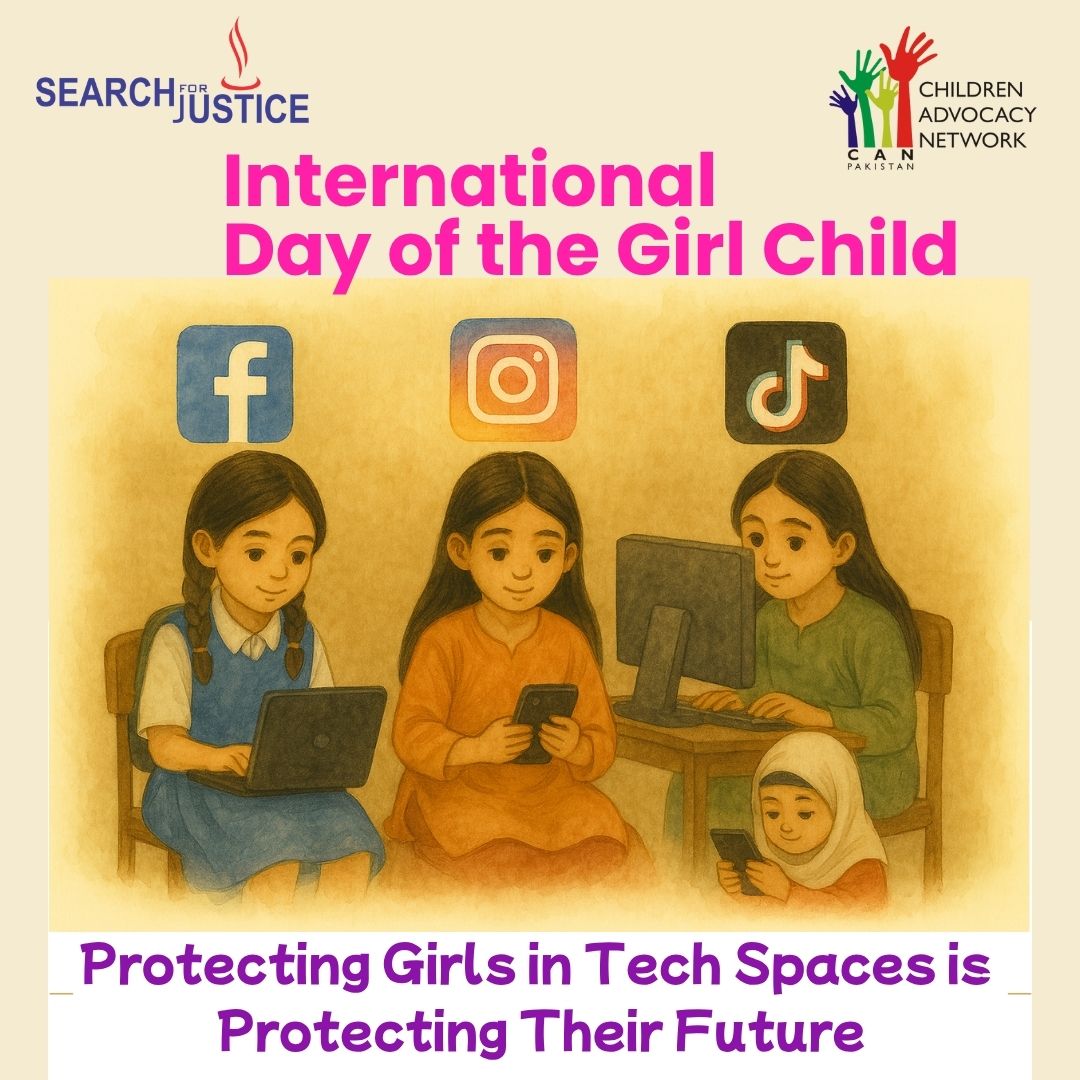 Search For Justice (@sfjpk) on Twitter photo 🌐 This #DayOfTheGirl, let’s commit to making online spaces safe for girls.
Every girl deserves to connect, learn, and lead without fear of harassment, exploitation, or abuse.
#IDG2025 #ProtectGirlsOnline #DigitalSafety #GirlsRights
<a href="/UNICEF_Pakistan/">UNICEF Pakistan</a> <a href="/UNDP_Pakistan/">UNDP Pakistan</a> <a href="/UNFPAPakistan/">UNFPA in Pakistan</a> 🌐 This #DayOfTheGirl, let’s commit to making online spaces safe for girls.
Every girl deserves to connect, learn, and lead without fear of harassment, exploitation, or abuse.
#IDG2025 #ProtectGirlsOnline #DigitalSafety #GirlsRights
<a href="/UNICEF_Pakistan/">UNICEF Pakistan</a> <a href="/UNDP_Pakistan/">UNDP Pakistan</a> <a href="/UNFPAPakistan/">UNFPA in Pakistan</a>
