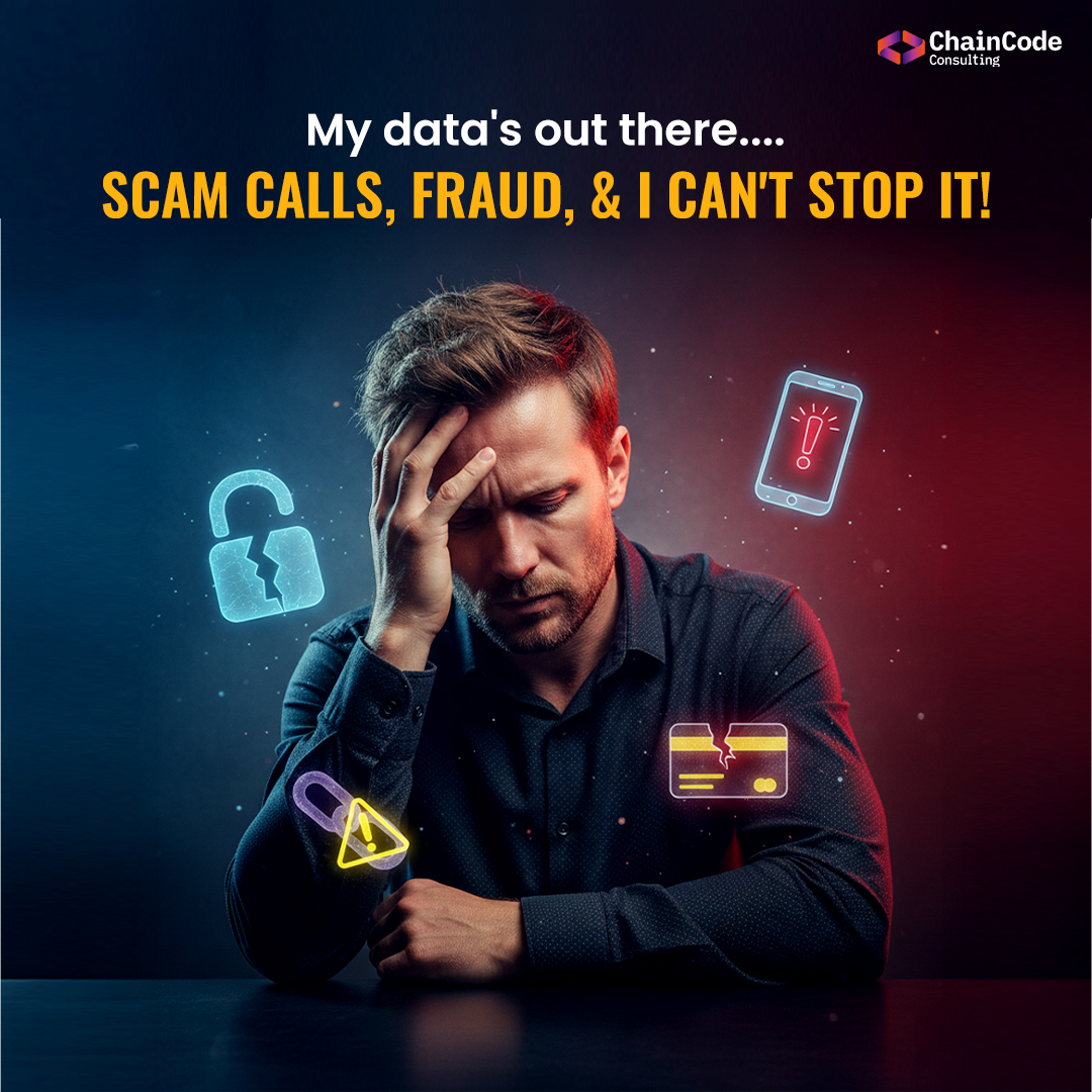 ChaincodeLlp's tweet image. 𝐄𝐯𝐞𝐫𝐲 𝐝𝐚𝐲, 𝐩𝐞𝐫𝐬𝐨𝐧𝐚𝐥 𝐝𝐚𝐭𝐚 𝐢𝐬 𝐭𝐫𝐚𝐝𝐞𝐝, 𝐭𝐫𝐚𝐜𝐤𝐞𝐝, 𝐚𝐧𝐝 𝐮𝐬𝐞𝐝, 𝐨𝐟𝐭𝐞𝐧 𝐰𝐢𝐭𝐡𝐨𝐮𝐭 𝐜𝐨𝐧𝐬𝐞𝐧𝐭. 📱💻

From scam calls to unauthorized sharing, users are losing control of their digital identity.

𝐁𝐥𝐨𝐜𝐤𝐜𝐡𝐚𝐢𝐧 𝐜𝐡𝐚𝐧𝐠𝐞𝐬…