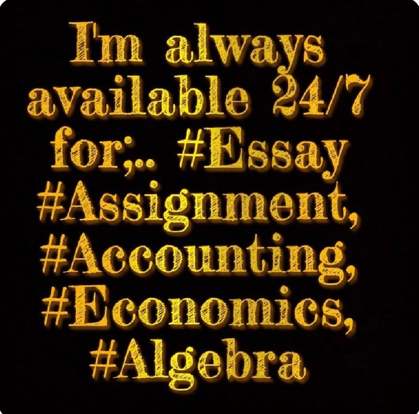 PerriaPapers1's tweet image. I will complete your assignments at affordable prices.
Reach out today
Available 24/7
Quality grades assurances
Legit work
#Assignment #assignmentsubmitted #AssignmentsDue #Paper #EssayHelp #essay #Essaydue #essay #affordableprices