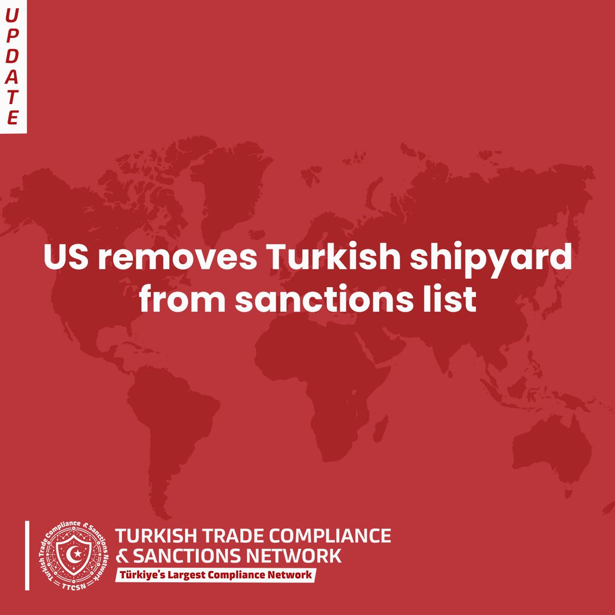 ttcsnetwork's tweet image. The United States has delisted Kuzey Star Shipyard, a Turkish company previously sanctioned for its association with Russia’s Atomflot, a state-owned maritime enterprise.
#TTCSN #TürkiyeTradeCompliance #ExportControl #SanctionsUpdate #USA #OFAC #EU #UK #BIS #OFSI #Herdem