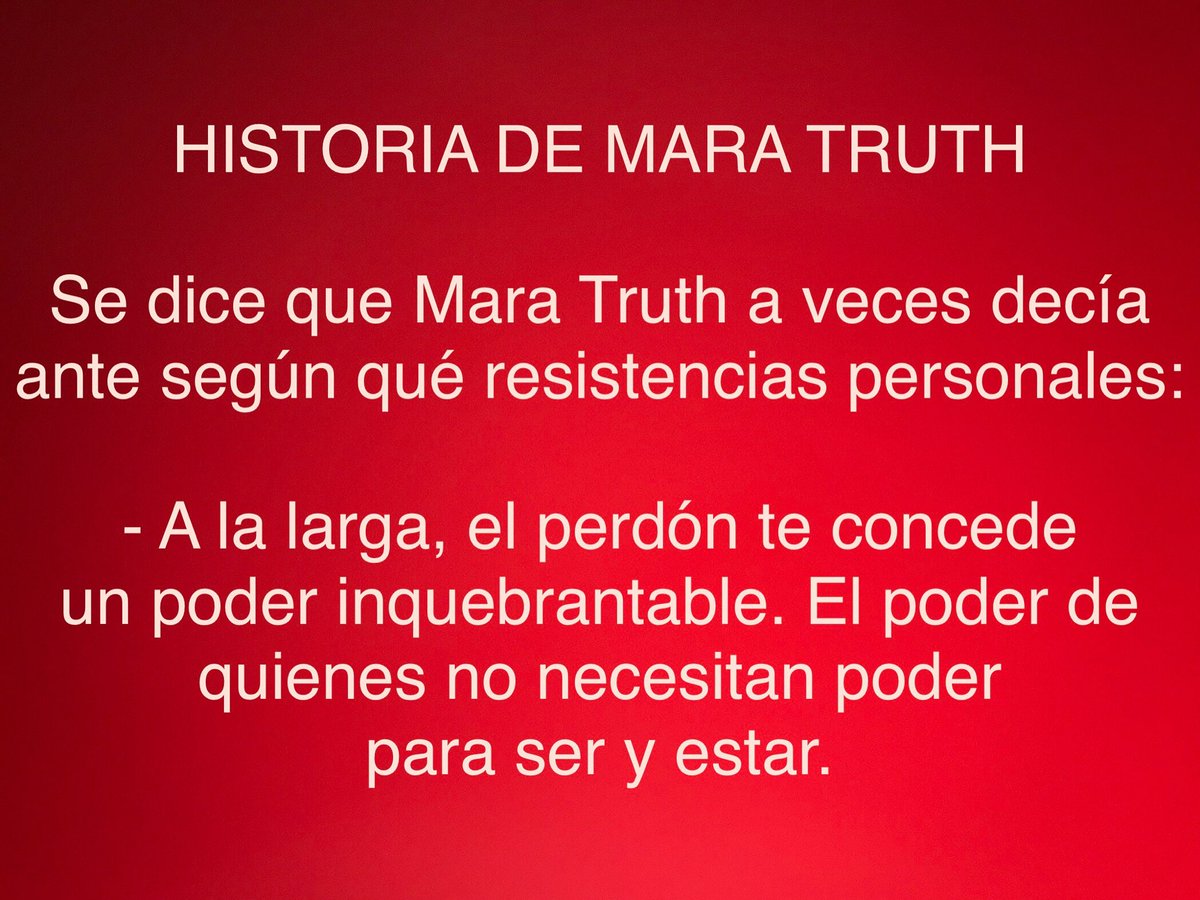 maratruth's tweet image. #HistoriaDeMaraTruth #Espiritualidad #Autoconocimiento #Perdón #ElPoderDelPerdón #CrecimientoPersonal #Buscadores #Buscadoras #Finders #Pasos #Camino #LaSenda #MaraTruth 🕸

HISTORIA DE MARA TRUTH

Se dice que Mara Truth a veces decía ante según qué resistencias personales:

- 👇🏼