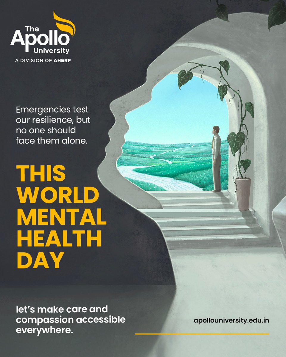 The Apollo University (@apollouniv) on Twitter photo We believe access to psychological support and compassion is not a privilege, but a core component of comprehensive healthcare.
This #WorldMentalHealthDay, we stand united in making this universal access a reality, starting within our own community. We believe access to psychological support and compassion is not a privilege, but a core component of comprehensive healthcare.
This #WorldMentalHealthDay, we stand united in making this universal access a reality, starting within our own community.