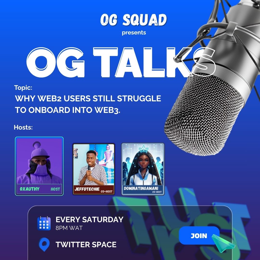 The OG SQUAD is here with another Talk Pod. 

Yeah, we.issed it last week but this week- tomorrow, we are all here together.

Invite founders because we will be discussing the friction they face with the African market and why they don't last long!