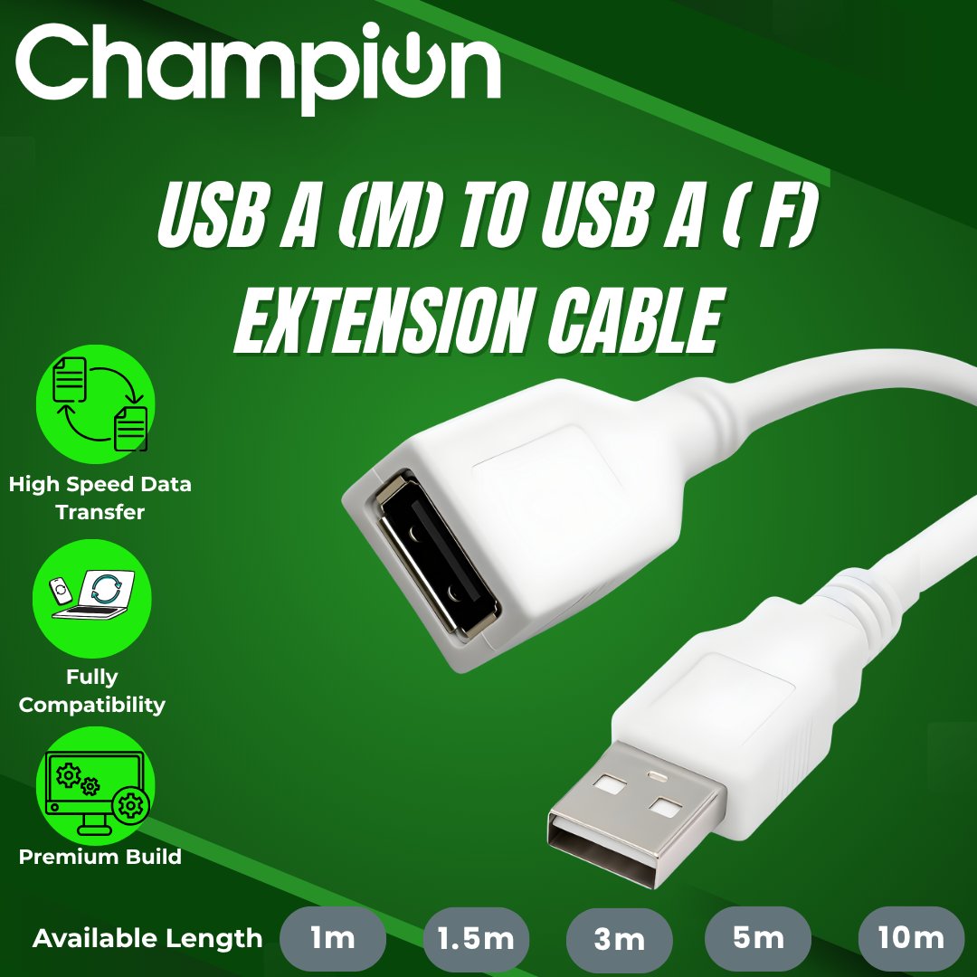 ChampionComps's tweet image. Champion USB-A Male to USB-A Female Extension Cable – Reliable &amp;amp; Durable
Visit our site now-championindia.com
#ChampionCables #USBAExtension #USBACable #TechEssentials #FastCharging #DurableCables #GadgetAccessories #CableExtension #ReliableTech #ElectronicsAccessories