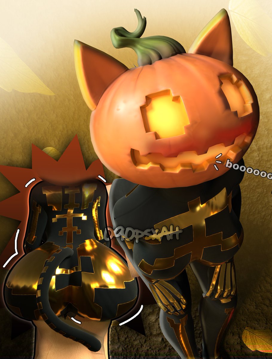 090psxAlt's tweet image. Scary cat 🧡🖤 w/ Spice