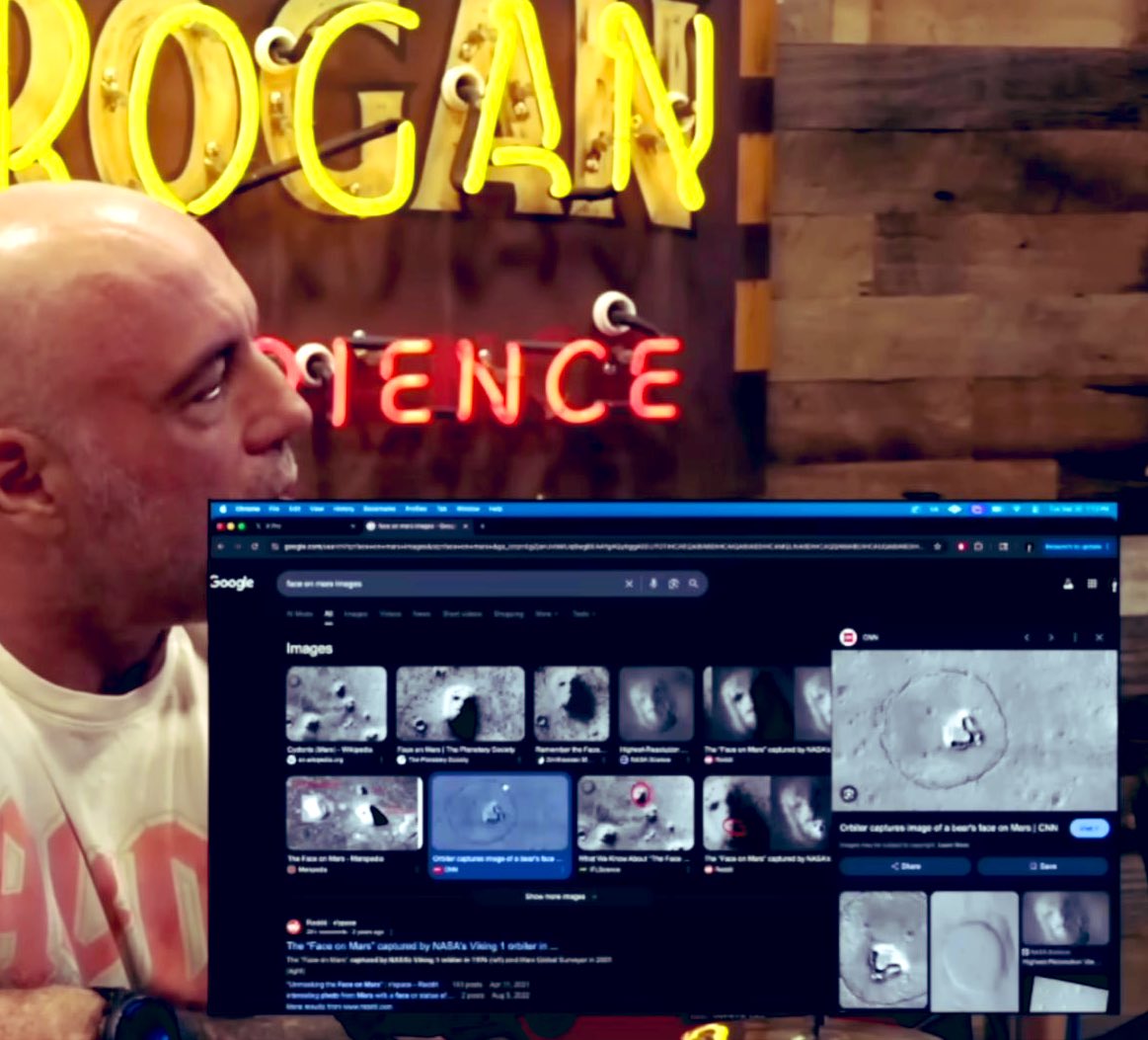Okay this is wild…

I was watching a raaandom Rogan clip while eating shawarma — he pulls up a Mars crater that looks exactly like the meme coin I bought last month 😳

<a href="/joerogan/">Joe Rogan</a>“it almost looks unnatural”

👀interplanetary foreshadowing??? 

$MABE about to go interstellar?”