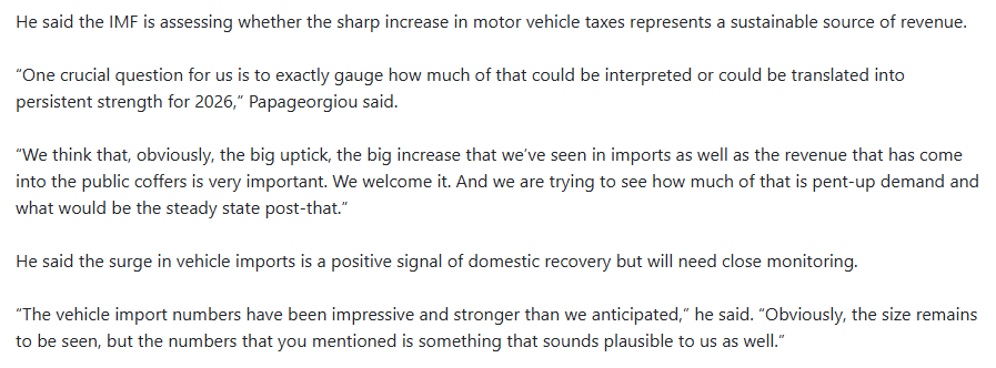 SamIddaSL's tweet image. IMF also remains cautious — can the massive revenue collection from the new vehicle tax really be a sustainable source of income? 🚗💰
A major concern amid Sri Lanka’s ongoing economic challenges.
Source: FT.lk

#SriLanka  #Economy #Tax #GovRevenue #Recovery