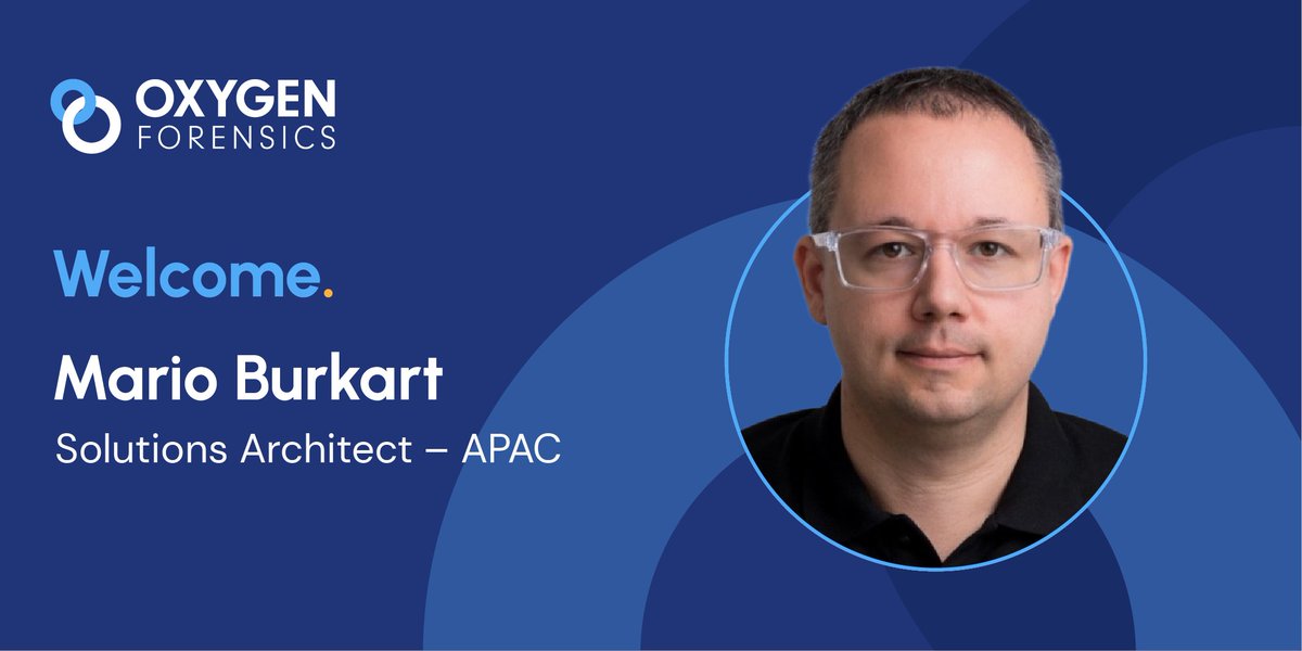 oxygenforensic's tweet image. 🎉 Exciting news, Mario Burkart has joined Oxygen Forensics as our new Solutions Architect! 🚀
We’re looking forward to the expertise and impact he’ll bring to our team and the #DFIR community.
Welcome aboard, Mario! 👏