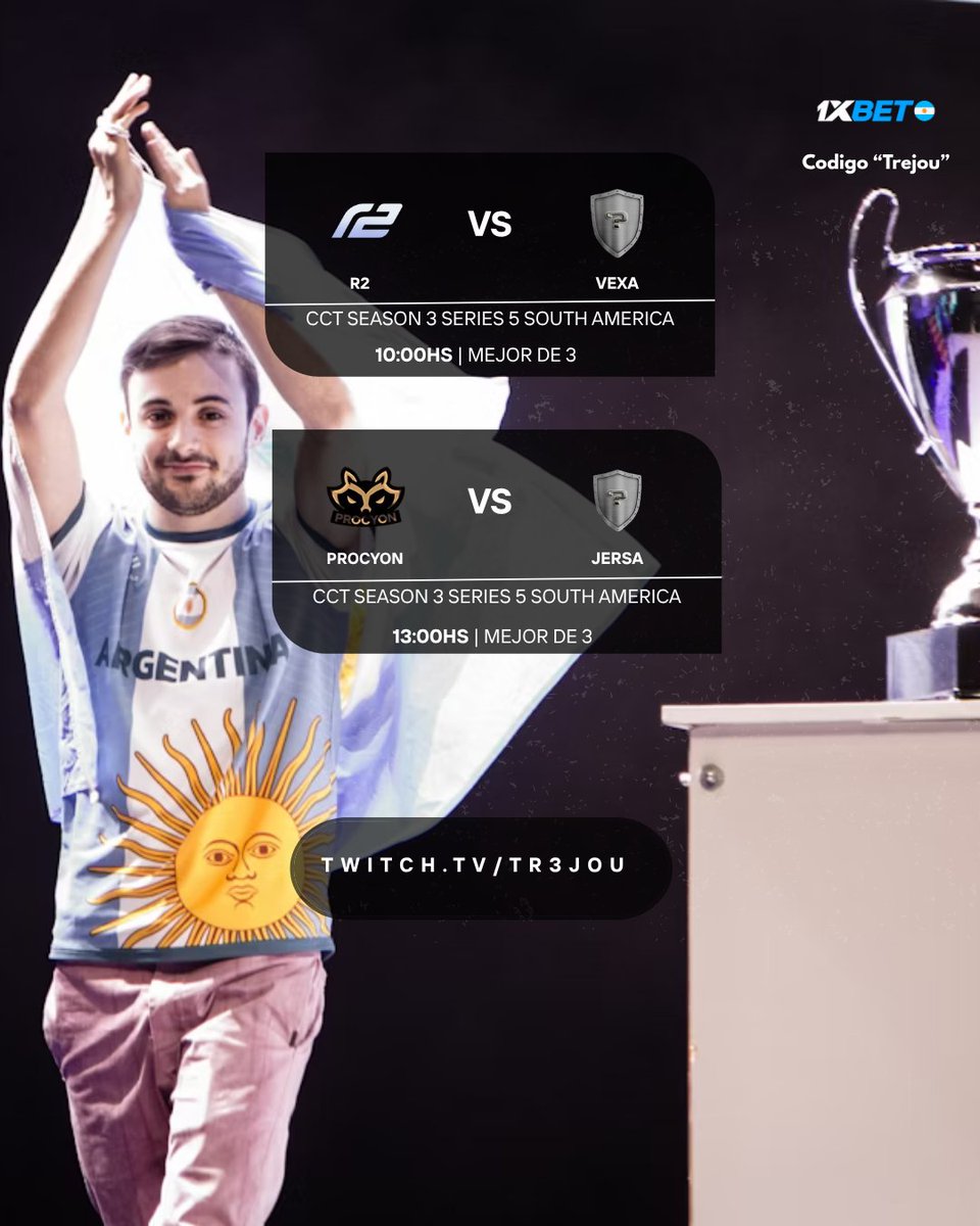 Los espero bien tempranito mañana guys 😎

Vamos <a href="/r2esportsclub/">R2</a> <a href="/procyonteam/">Procyon</a>
