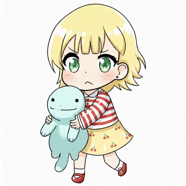 おはようございます☀
「このヌオー、買ってくれるまで離さないんだから！」 🥺✨

ちょっぴり怒り顔でヌオーのぬいぐるみを抱きしめておねだり！

この表情、可愛すぎて負けちゃうかも…？😍

小さな幸せが見つけられる土曜日になりますように✨
#ポケモン #ヌオー #ぬいぐるみ #おねだり #イラスト