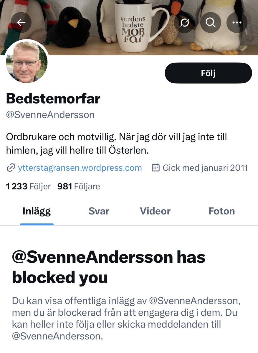Förstår inte riktigt det där med vänsterblivna … de ljuger helt ohämmat och påpekar man det blir de sura och blockerar en🤷🏻‍♂️
Men det är en förklaring varför samhället ser ut som det gör idag🤮