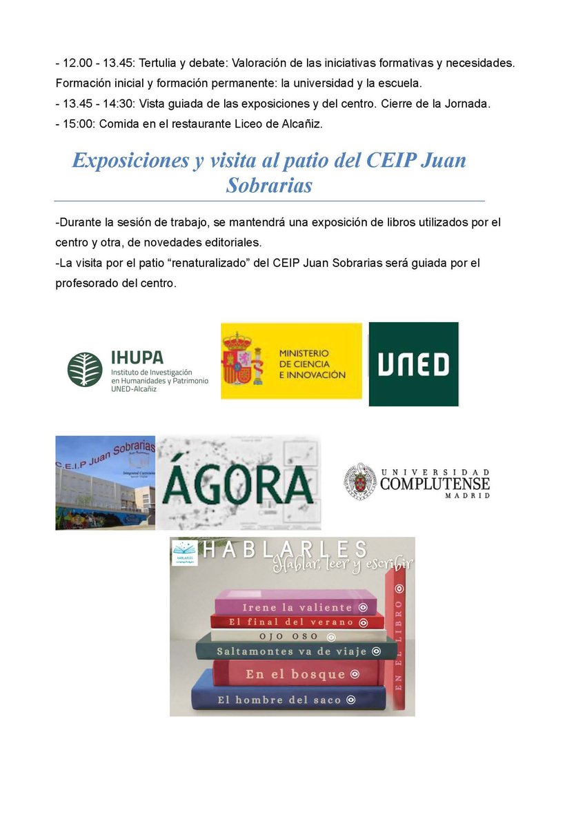 Jornada Àgora en Alcañiz. Deseando ir. Si te interesa, mándame un mensaje.