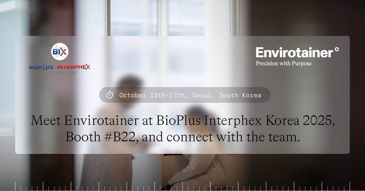 ColdPlatform's tweet image. Meet Envirotainer, the global leader in pharmaceutical cold chain solutions, at BioPlus Interphex Korea 2025! 

📍 Visit Envirotainer at Booth #B22
 🗓 October 15–17, 2025 | COEX, Seoul

#BioPlusInterphex #Envirotainer