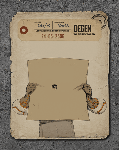 The Legend of Degen “To Be Revealed”

Every colony on Mars has its legends.
Some tell stories of lost miners in the dust storms. Others whisper about rogue AIs haunting the oxygen farms.
But in Dome 12, there’s one mystery that tops them all — Degen, the miner nobody’s ever
