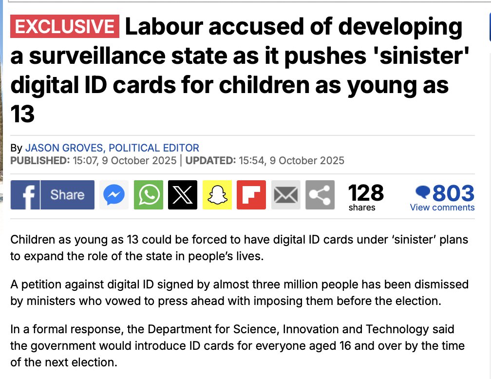 Leaving aside concerns about facilitating a social credit system, as seen in China, this must be resisted on the simple ground that it is almost criminally blind to parent and teacher opinion on smartphones and devices.  It would mandate smartphone ownership for kids at just the